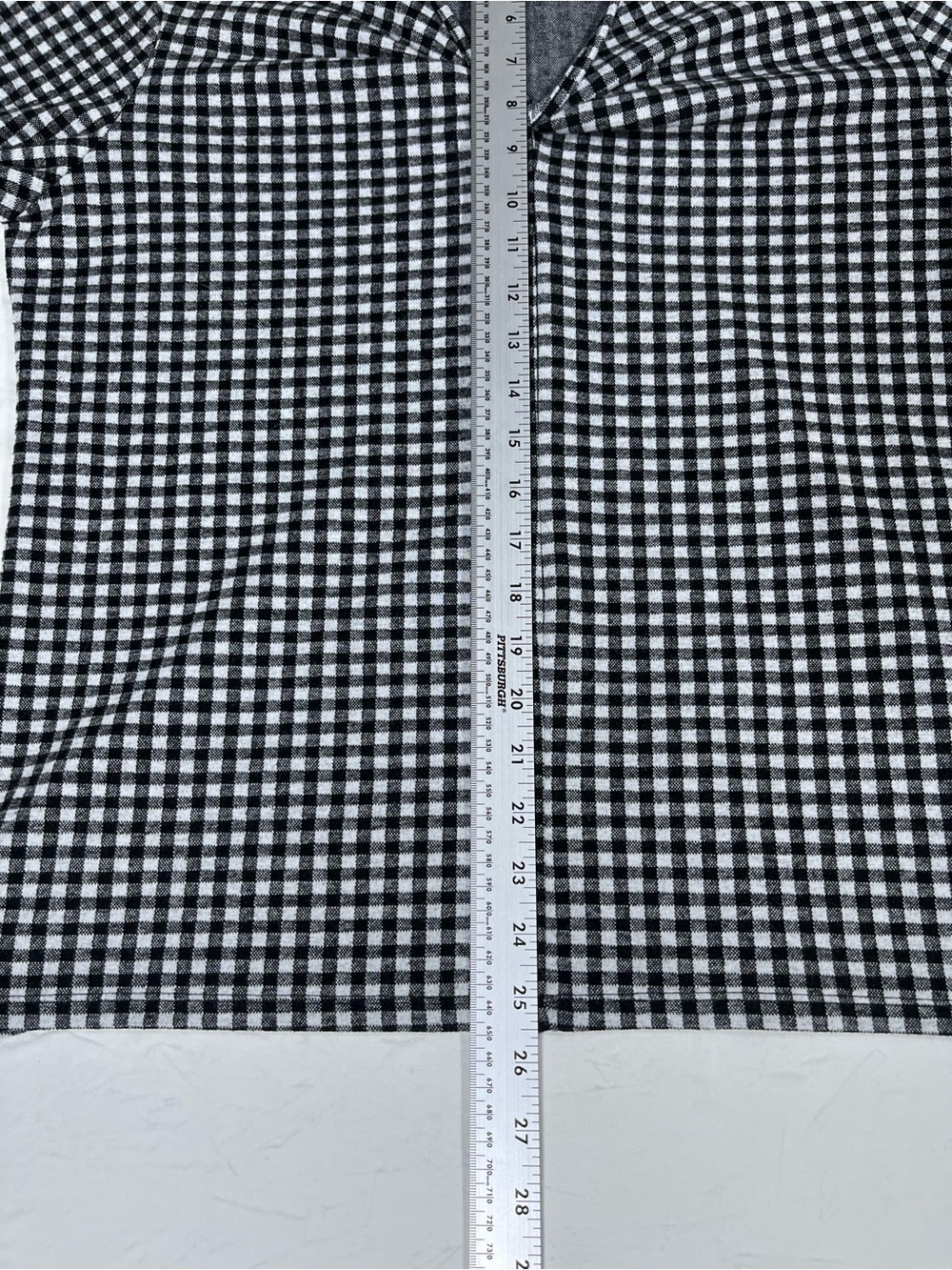 Old Navy Black & White Gingham V-Neck Women’s Top Twist Knot Extra Large - Picture 9 of 14